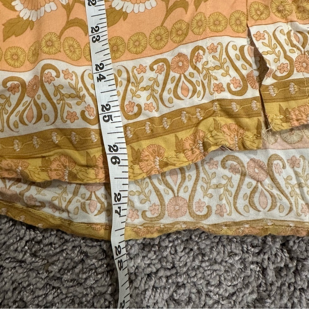 Jaase Boho Cottagecore Chartreusse Yellow Top Button Down Size Small - Picture 7 of 10